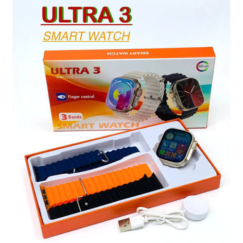 ultra 3 bluetooth calling smart watch with 3 bands
SKU: WT36