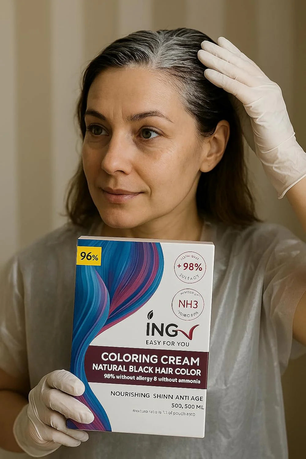 ING V Hair Color - Ammonia Free-Allergy Free - 1000ml