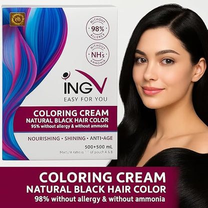 ING V Hair Color - Ammonia Free-Allergy Free - 1000ml
